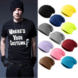 Sidiou Group New Men Women Beanie Solid Color Hip-hop Slouch Unisex Knitted Cap Hat