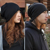 Sidiou Group New Men Women Beanie Solid Color Hip-hop Slouch Unisex Knitted Cap Hat