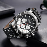 Sidiou Group Men Watch Leather Band  Quartz Movement  Watch Male Watch  Casual Watch