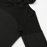 Sidiou Group Sexy Women Hooded Dress Sheer Mesh Solid Long Sleeve Party Club Hoodies