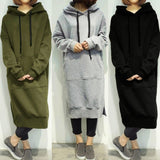 Women Loose Hooded Dress