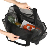 Sidiou Group Mesh Beach Bag Handbag Large Beach Bag Waterproof Beach Bag Shoulder Tote Bag