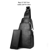 Sidiou Group PU Leather Messenger Bag Practical Crossbody Shoulder Bag Casual Chest Sling Bags