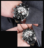 Sidiou Group Men Watch Leather Band  Quartz Movement  Watch Male Watch  Casual Watch