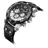 Sidiou Group Men Watch Leather Band  Quartz Movement  Watch Male Watch  Casual Watch