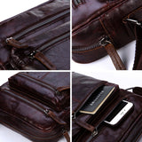 Sidiou Group Genuine Leather Shoulder Bag Men Messenger Bag Men Commercial Briefcase CrossBody Bag