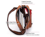 Sidiou Group Genuine Leather Shoulder Bag Men Messenger Bag Men Commercial Briefcase CrossBody Bag