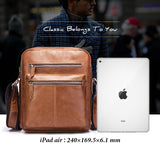 Sidiou Group Genuine Leather Shoulder Bag Men Messenger Bag Men Commercial Briefcase CrossBody Bag