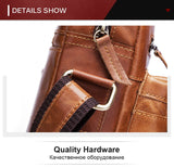 Sidiou Group Genuine Leather Shoulder Bag Men Messenger Bag Men Commercial Briefcase CrossBody Bag