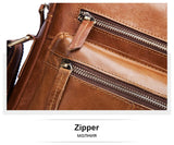 Sidiou Group Genuine Leather Shoulder Bag Men Messenger Bag Men Commercial Briefcase CrossBody Bag