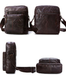 Sidiou Group Genuine Leather Shoulder Bag Men Messenger Bag Men Commercial Briefcase CrossBody Bag