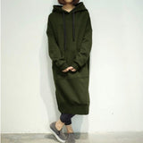 Sidiou Group Hoodies Womens Baggy Sweatshirt Dress Casual Oversize Hooded Sweater