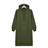 Sidiou Group Hoodies Womens Baggy Sweatshirt Dress Casual Oversize Hooded Sweater