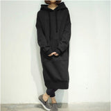 Sidiou Group Hoodies Womens Baggy Sweatshirt Dress Casual Oversize Hooded Sweater