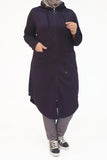 Oversize Zipped Damson Jacket