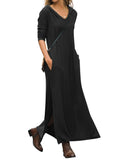 V Neck Hoodie Dress
