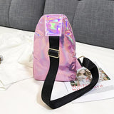 Sidiou Group Women Chest Bag Fashion Patent Leather Single Shoulder Bags Travel Sling Messenger Bag