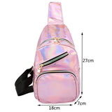 Sidiou Group Women Chest Bag Fashion Patent Leather Single Shoulder Bags Travel Sling Messenger Bag