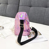 Sidiou Group Women Chest Bag Fashion Patent Leather Single Shoulder Bags Travel Sling Messenger Bag