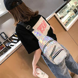 Sidiou Group Women Chest Bag Fashion Patent Leather Single Shoulder Bags Travel Sling Messenger Bag