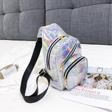 Sidiou Group Women Chest Bag Fashion Patent Leather Single Shoulder Bags Travel Sling Messenger Bag