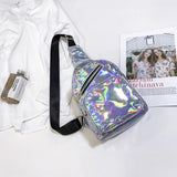 Sidiou Group Women Chest Bag Fashion Patent Leather Single Shoulder Bags Travel Sling Messenger Bag