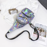 Sidiou Group Women Chest Bag Fashion Patent Leather Single Shoulder Bags Travel Sling Messenger Bag