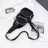 Sidiou Group Women Chest Bag Fashion Patent Leather Single Shoulder Bags Travel Sling Messenger Bag