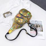 Sidiou Group Women Chest Bag Fashion Patent Leather Single Shoulder Bags Travel Sling Messenger Bag