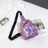 Sidiou Group Women Chest Bag Fashion Patent Leather Single Shoulder Bags Travel Sling Messenger Bag