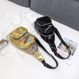 Sidiou Group Women Chest Bag Fashion Patent Leather Single Shoulder Bags Travel Sling Messenger Bag