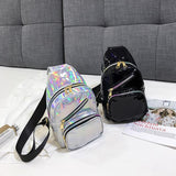 Sidiou Group Women Chest Bag Fashion Patent Leather Single Shoulder Bags Travel Sling Messenger Bag