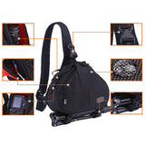 Sidiou Group Waterproof Shoulder Camera Bag with Rain Cover Triangle Sling Bag Travel Bag