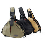 Sidiou Group Waterproof Shoulder Camera Bag with Rain Cover Triangle Sling Bag Travel Bag