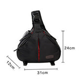 Sidiou Group Waterproof Shoulder Camera Bag with Rain Cover Triangle Sling Bag Travel Bag