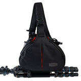Sidiou Group Waterproof Shoulder Camera Bag with Rain Cover Triangle Sling Bag Travel Bag