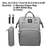 Sidiou Group USB Interface Diaper Bag Large Capacity Waterproof Nappy Bag Mummy Backpack