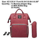 Sidiou Group USB Interface Diaper Bag Large Capacity Waterproof Nappy Bag Mummy Backpack