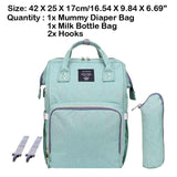 Sidiou Group USB Interface Diaper Bag Large Capacity Waterproof Nappy Bag Mummy Backpack