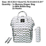 Sidiou Group USB Interface Diaper Bag Large Capacity Waterproof Nappy Bag Mummy Backpack