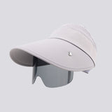 Cheapwholesale Empty Top with Glasses Wide Brim Bucket Hat Summer Outdoor Adjustable Sun Hat Anti UV Hat