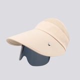 Cheapwholesale Empty Top with Glasses Wide Brim Bucket Hat Summer Outdoor Adjustable Sun Hat Anti UV Hat