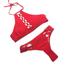 Sidiou Group Anniou Cross Strap Solid Color Swimwear Sexy Swimming Suit For Women Bathing Suits Beachwear Two Piece Bikini