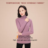 Sidiou Group Winter Women Slim Fit Long Sleeve Bottoming T Shirt Ladies Dralon Thickened High Neck Fleece Elastic Thermal Underwear Top