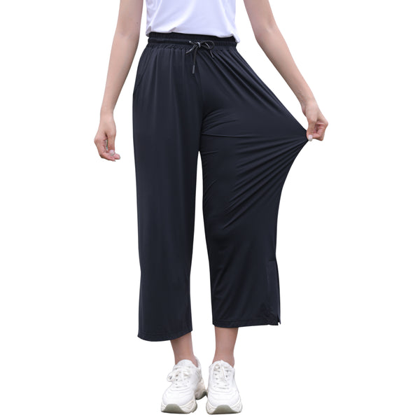 Sidiou Group Anniou Summer Upf50+ Anti-Ultraviolet Wide-Leg Cropped Ladies Quick Drying Pants