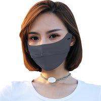 Sidiou Group Anniou Custom Women Ice Silk UPF50+ Anti UV Mouth Cover Breathable Ear-mounted Neck Gaiters Outdoor Dustproof Face Cover
