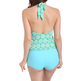 Sidiou Group Anniou Summer Womens Swimwear Set Beachwear Two Piece Swimsuit Set Backless Costume With Shorts Tankini Swimwear