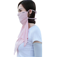 Sidiou Group Anniou Ice Silk Neck Cover Summer UPF 50+ UV Protection Sunshade Female Breathable Fashion Anti Dust Bandana Face Cover