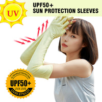 Sidiou Group Anniou Women Two Finger Fingerless Touch Sunscreen Sleeve Cycling Golf Ice Silk Sleeve UPF50+ Uv Protection Arm Sleeve