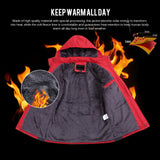 Sidiou Group  Men Jacket Winter Waterproof Coat Outdoor Windproof Fleece Ski Jacket